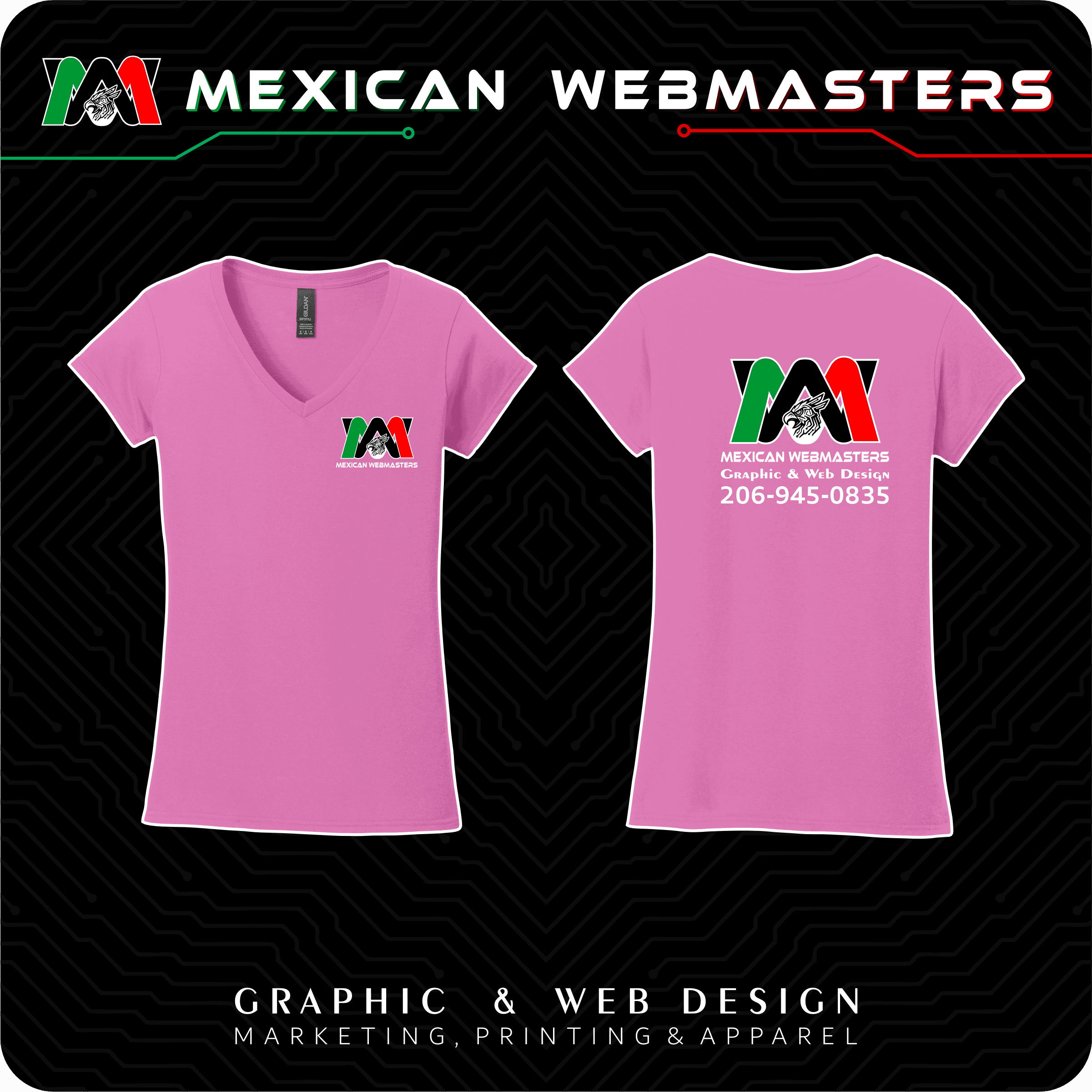 V-Neck DryBlend Mujer Estampada