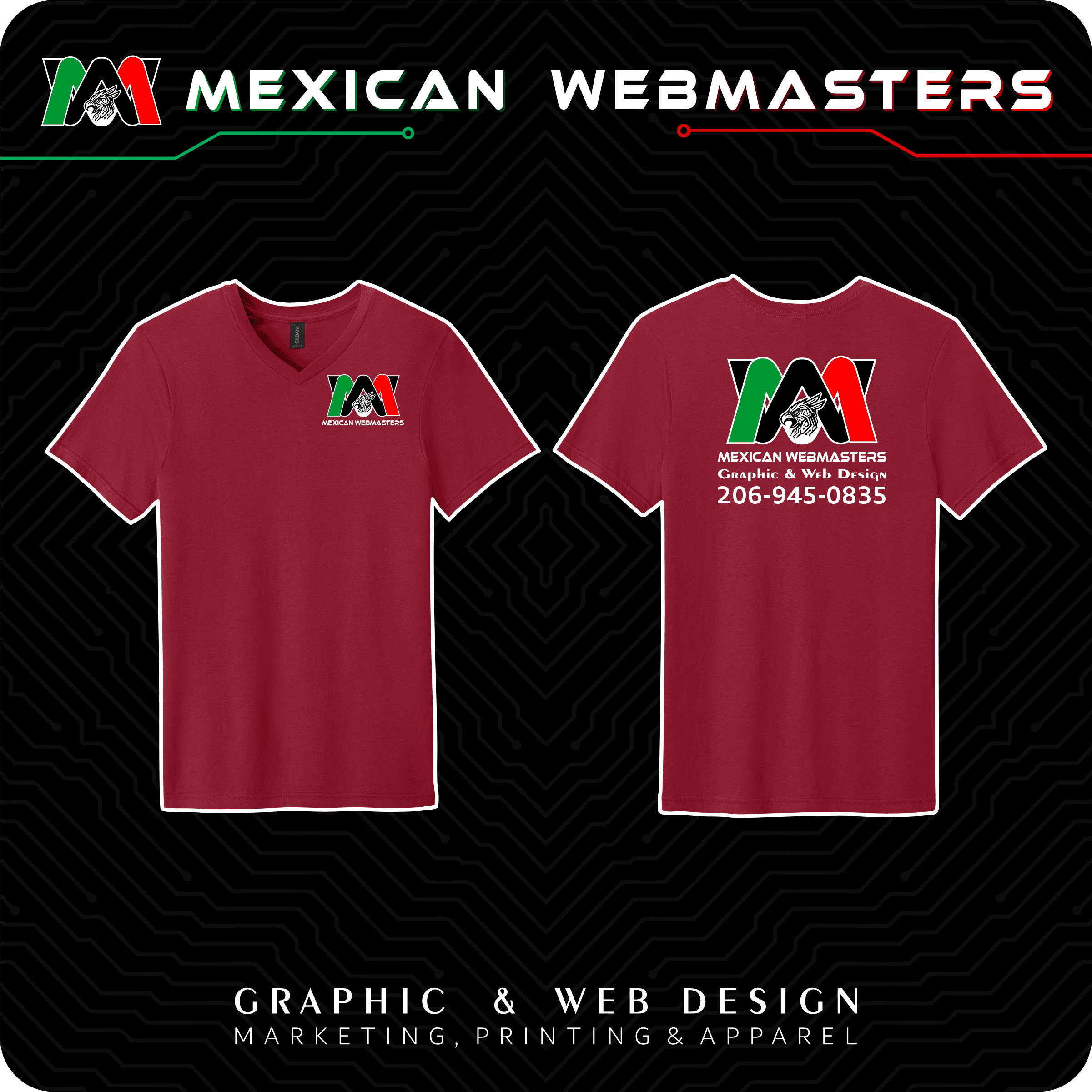 V-Neck DryBlend Hombre Estampada