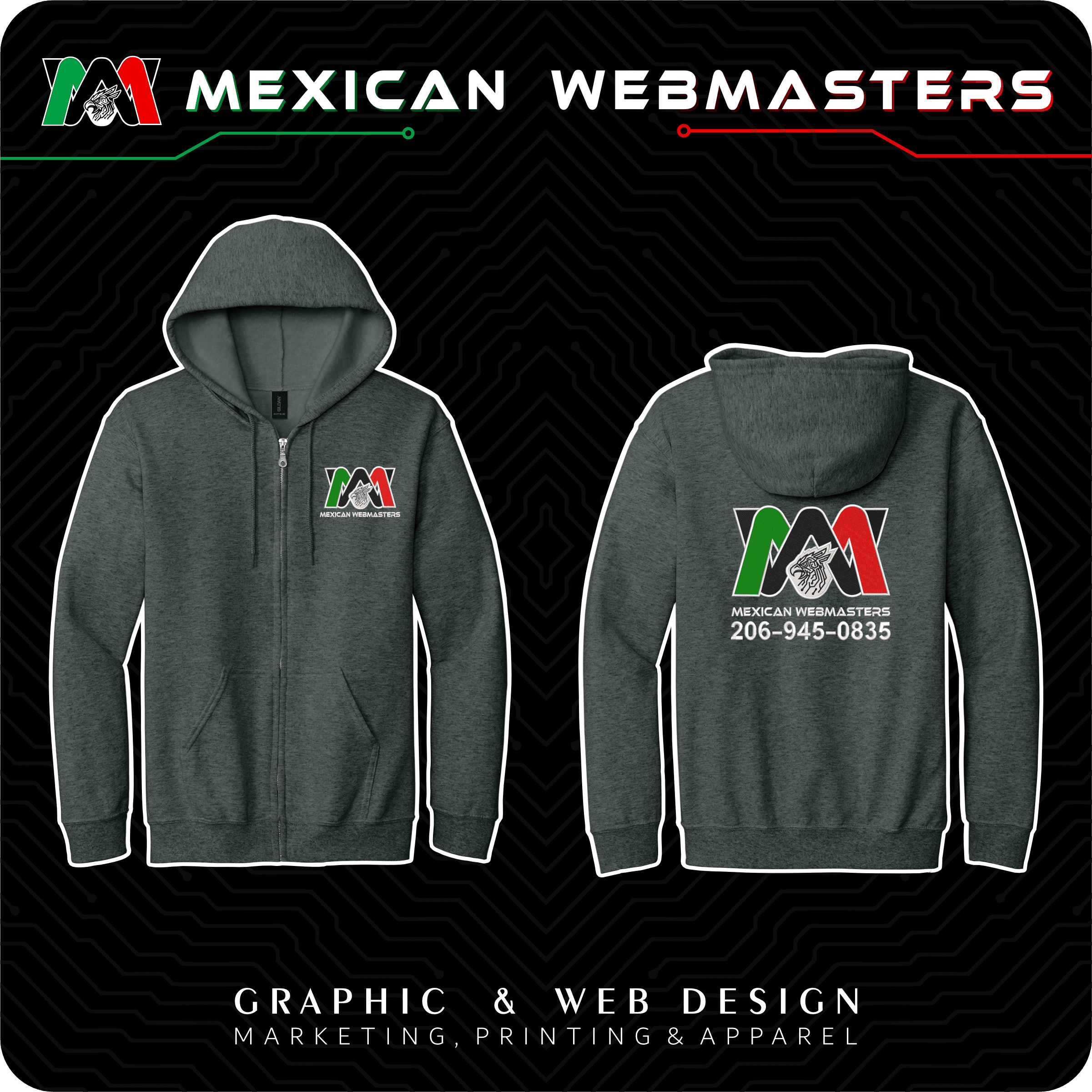 Full-Zip Hoodie Bordada - Image 4
