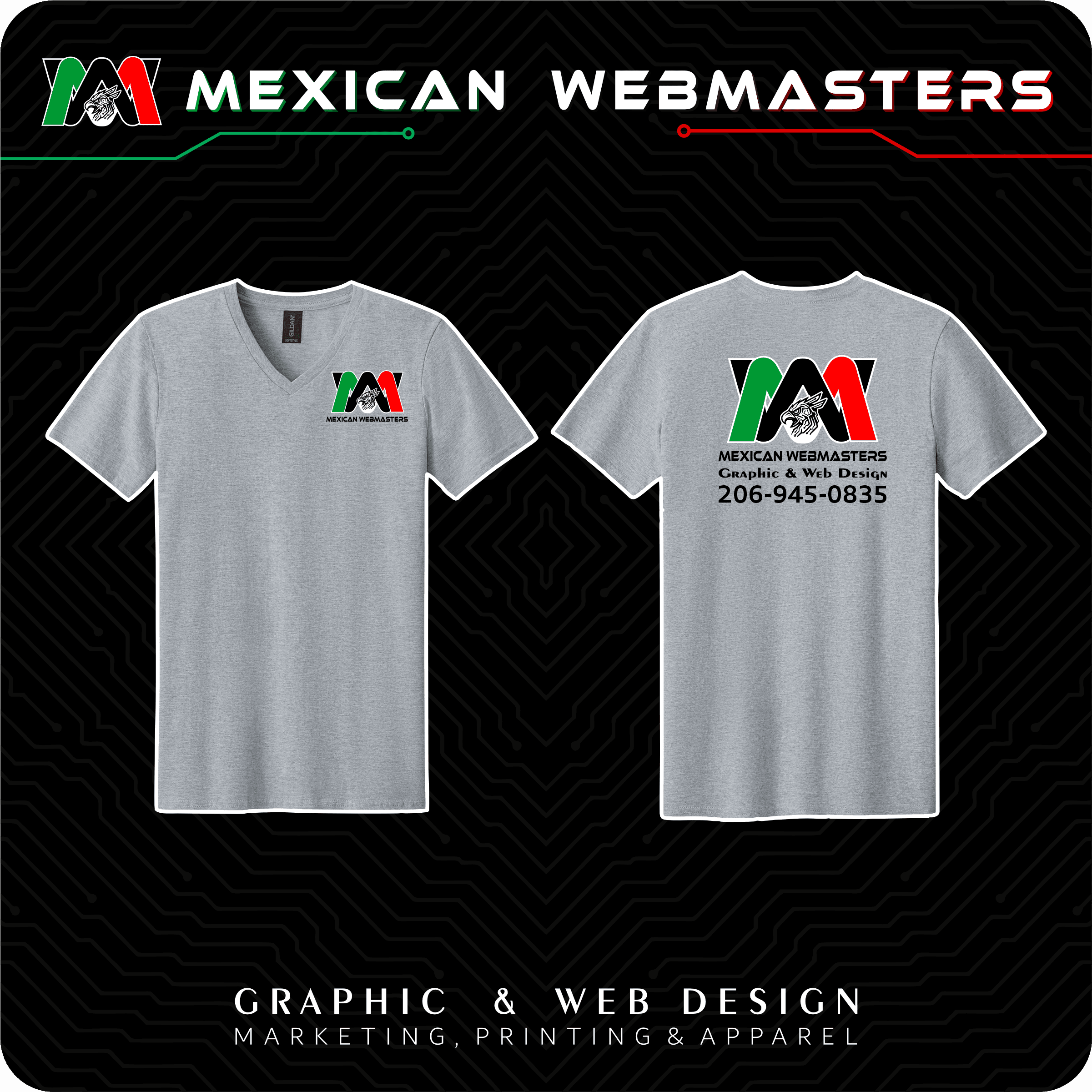 V-Neck DryBlend Hombre Estampada - Image 3