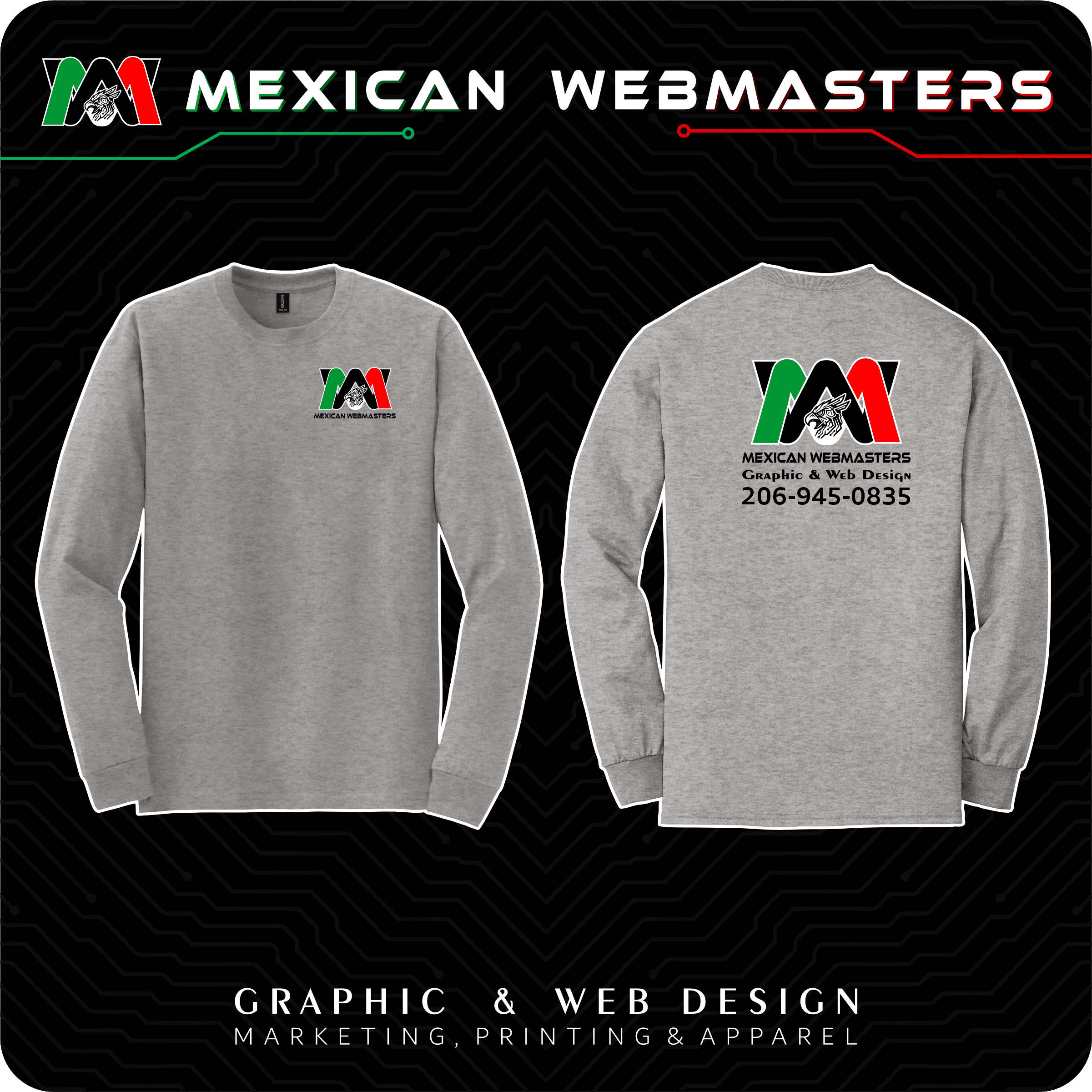 Manga Larga Hombre Estampada
