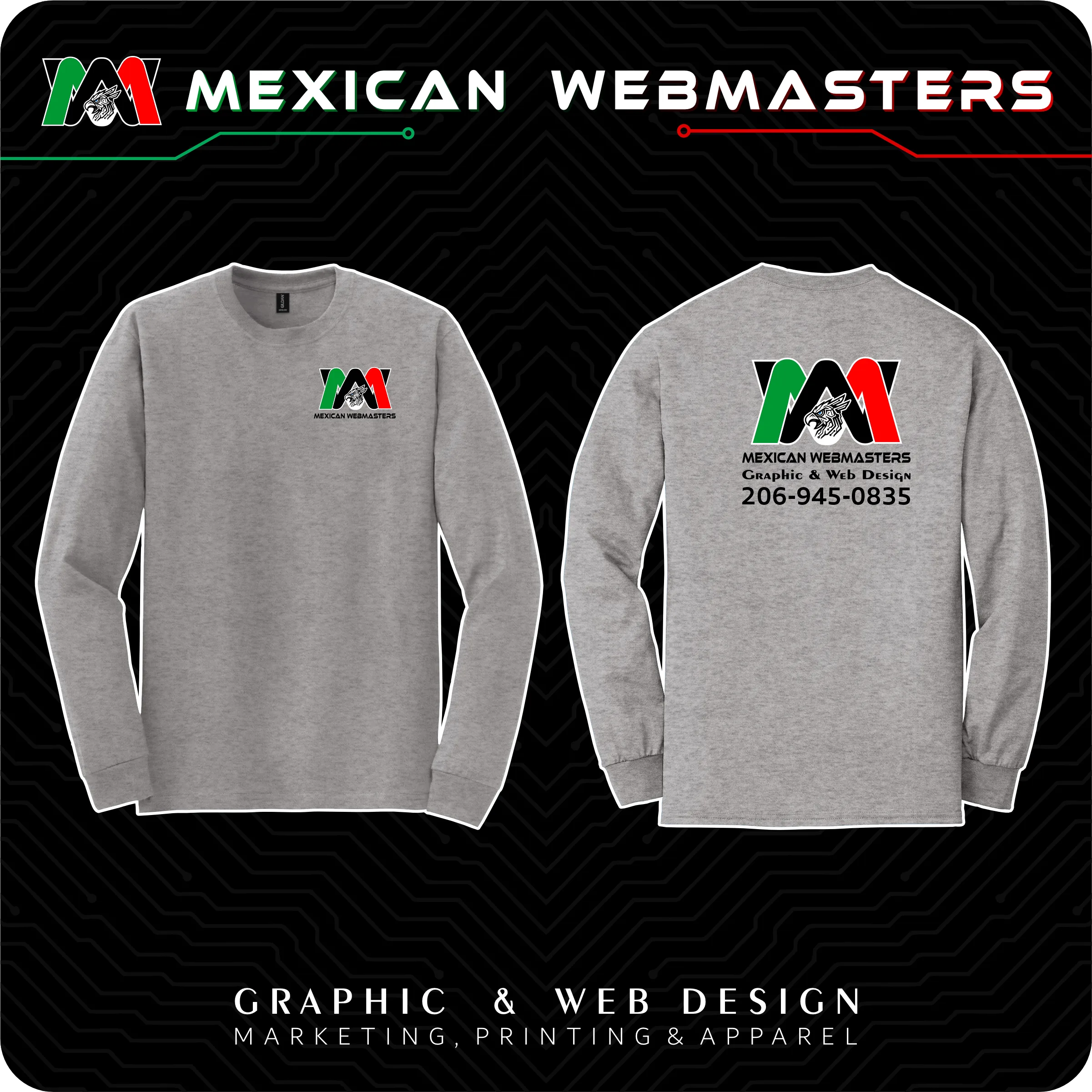 Manga Larga Hombre Estampada