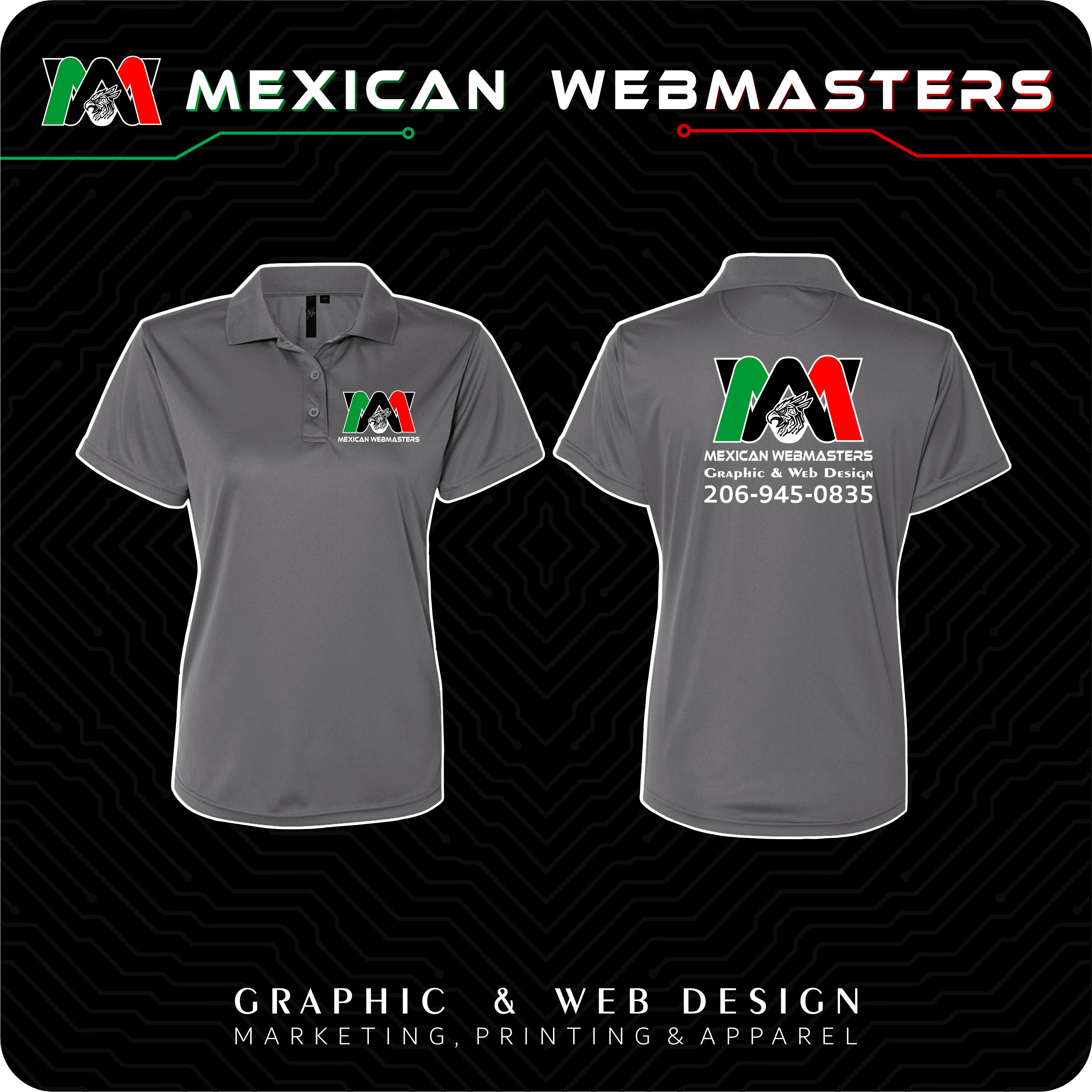 Polo Polyester Mujer Estampada