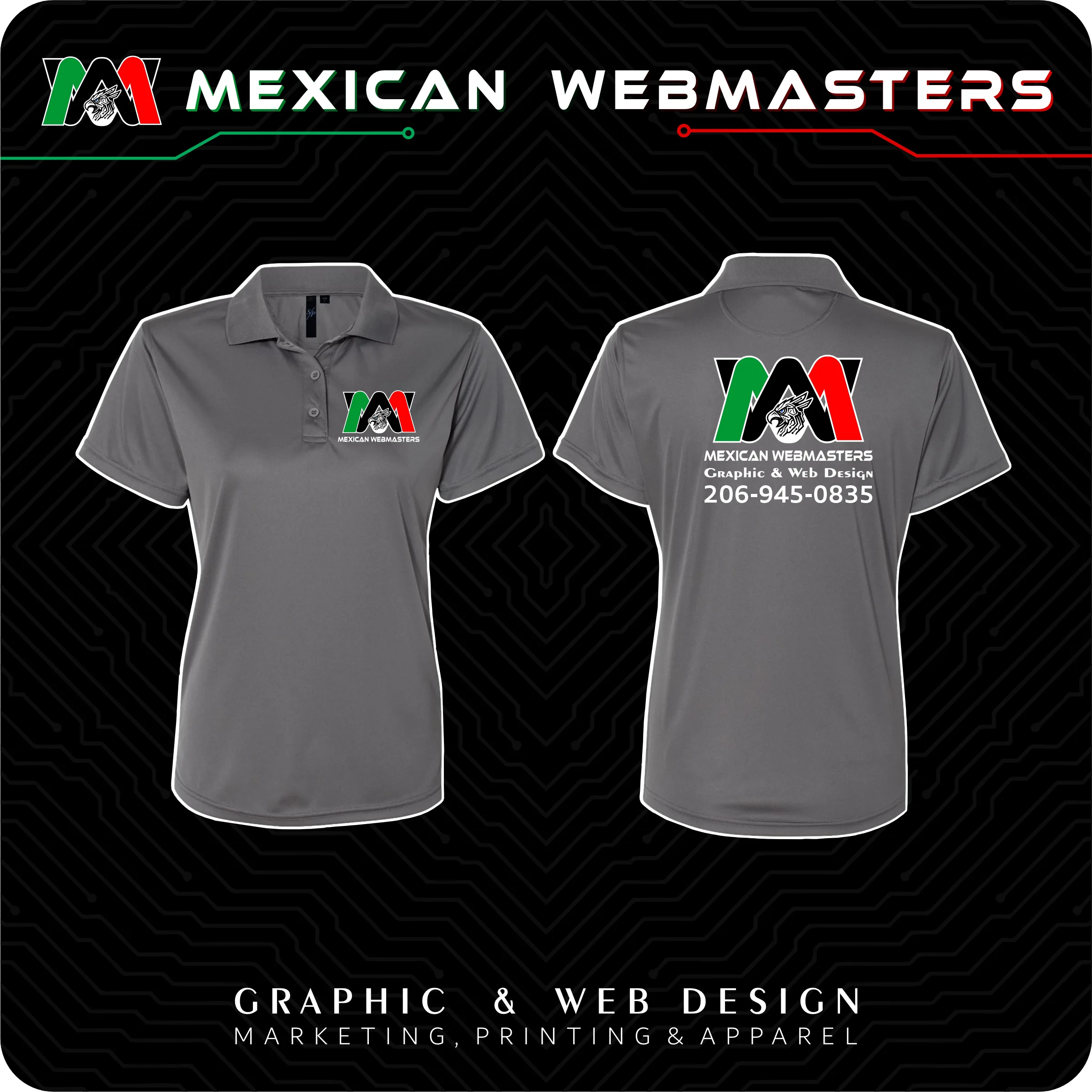 Polo Polyester Mujer Estampada