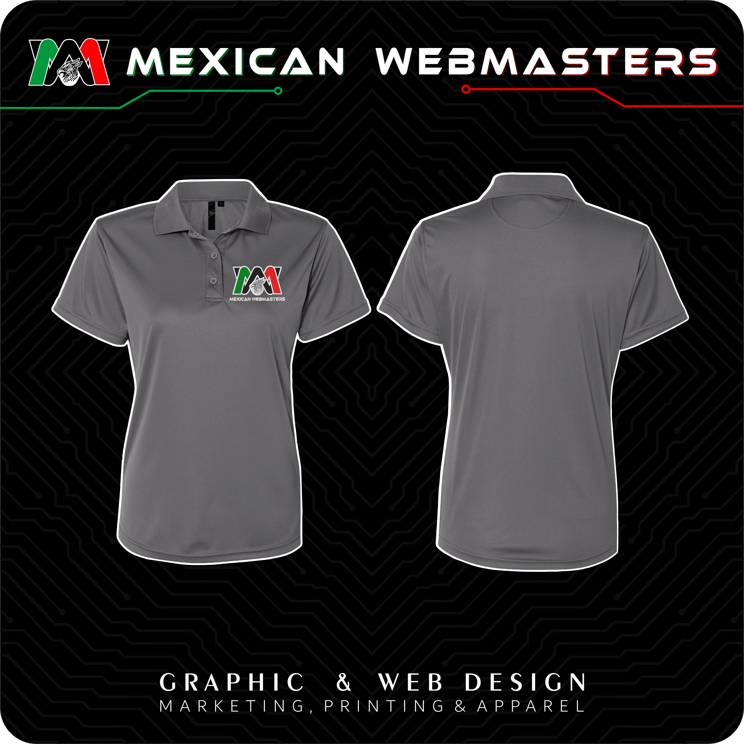 Polo Polyester Mujer Bordada