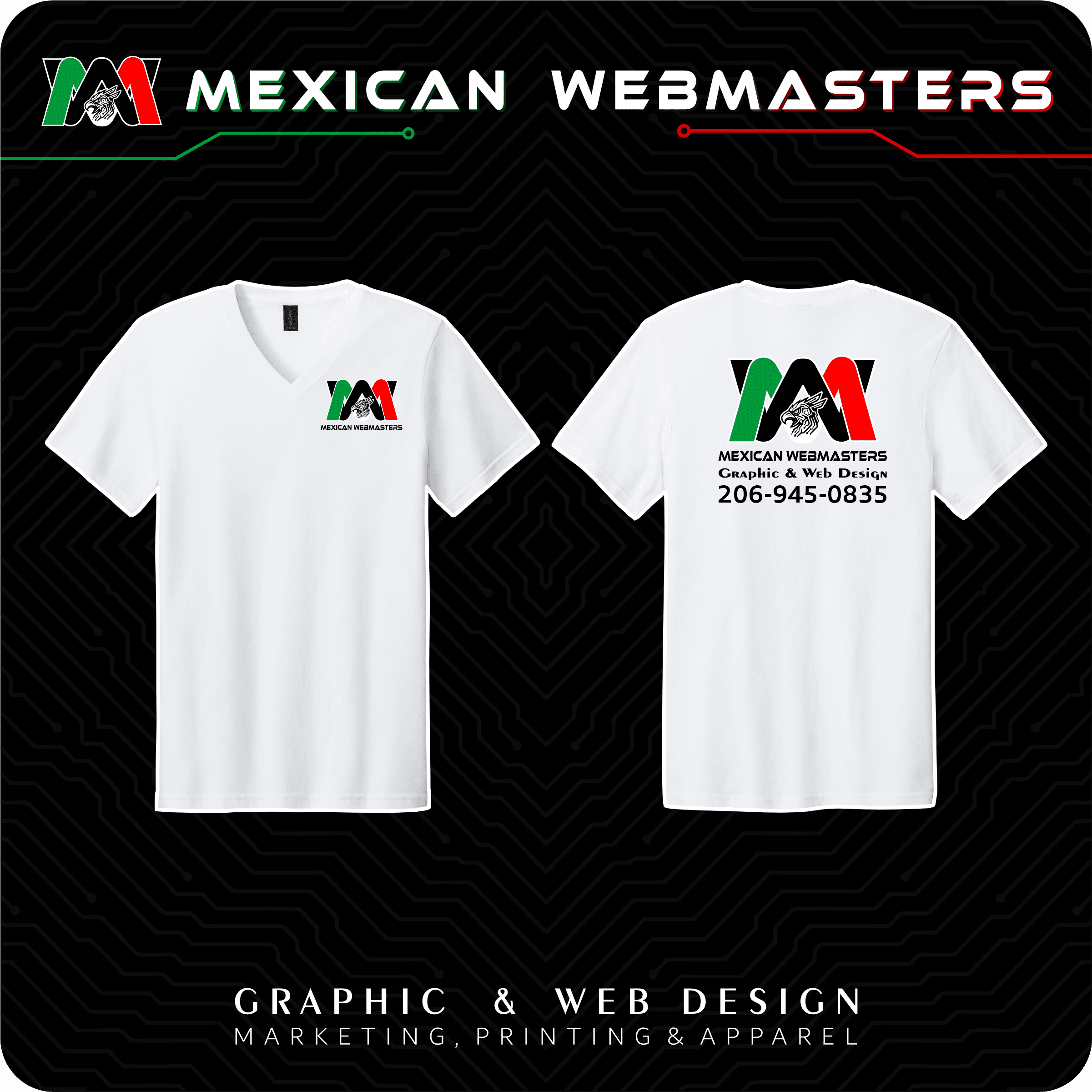 V-Neck DryBlend Hombre Estampada - Image 2